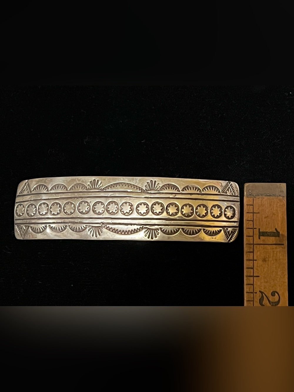 WOMEN’S STERLING SILVER BARRETTE HAIR CLIP. - Picture 8 of 8